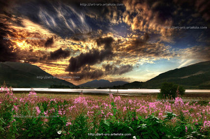 Atardecer en escocia