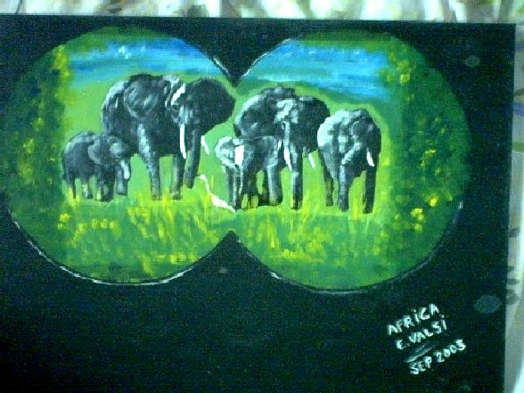 Africa Acrylic Panel Animals