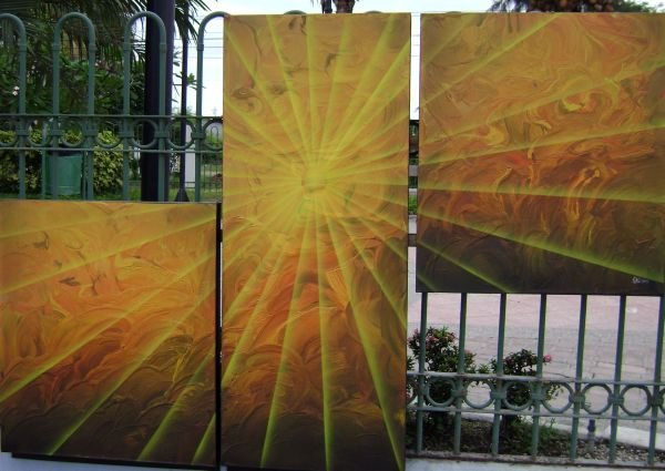 Triptico El Sol Oil Canvas Others