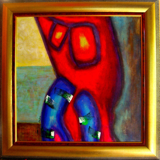 Abstracción en rojo Óleo Lienzo Otros