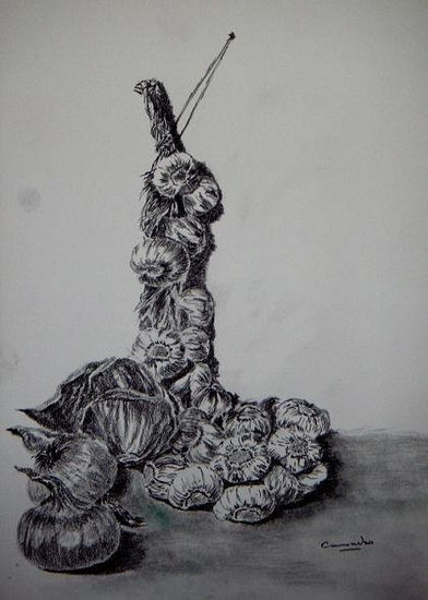 AJOS Pencil (Black) Paper Still Life Paintings