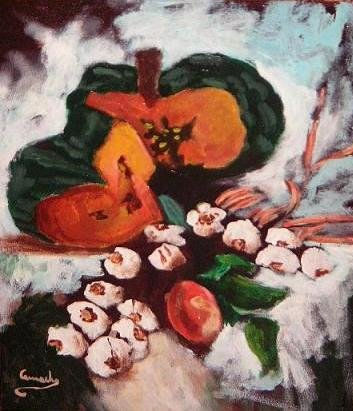 CALABAZAS Acrylic Canvas Still Life Paintings