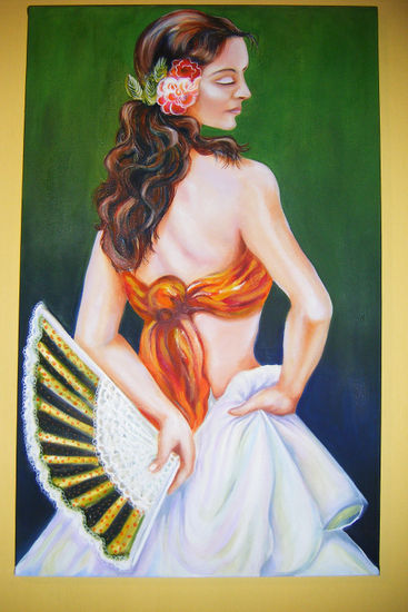 Bailaora de flamenco Oil Canvas Figure Painting