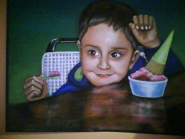 Cristobal Pastel Tabla Retrato