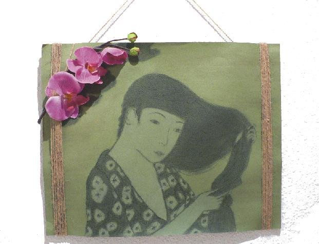 Belleza Oriental Pastel Card Portrait