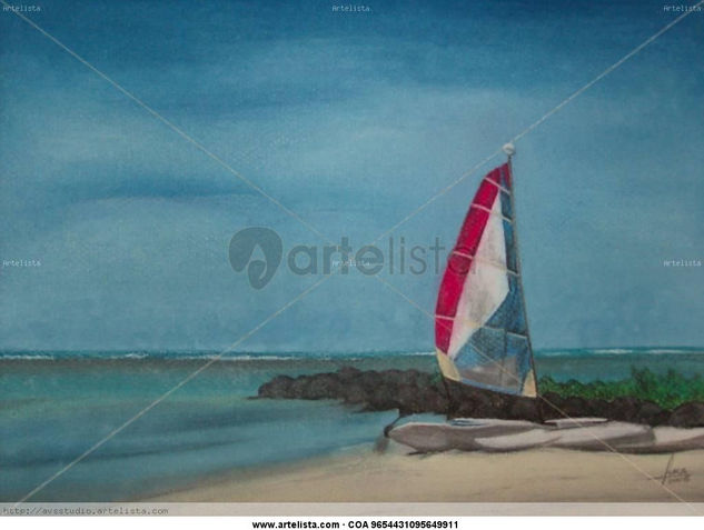 Catamarán Pastel Papel Marina