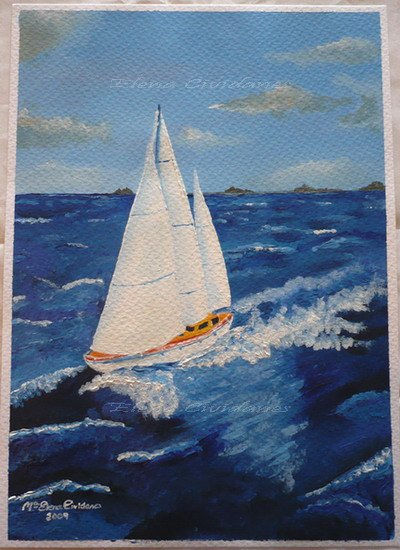 PROMESA Acrylic Canvas Marine Painting