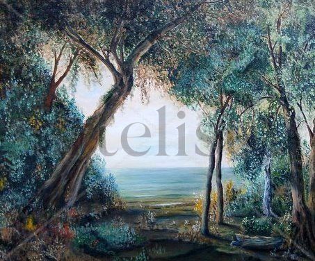 Interior lago Ranco Chile Oil Canvas Landscaping