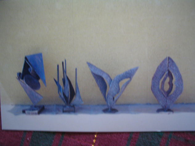 Set Escultura Metal Abstract