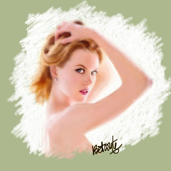 Nicole Kidman Pastel Lienzo