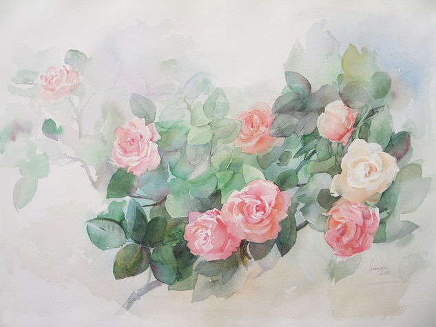 Suave luz Watercolour Paper Floral Painting