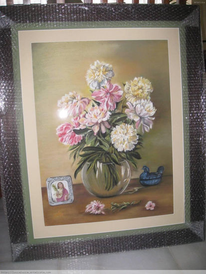 Santa Lucia Pastel Paper Floral Painting