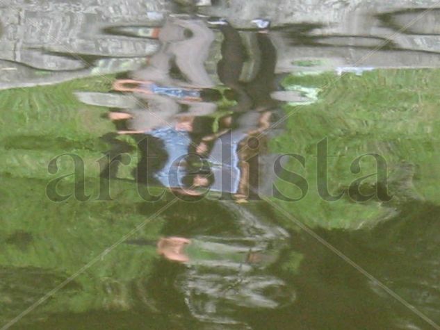 Reflejos en el Canal Teltow de Berlín Naturaleza Color (Digital)