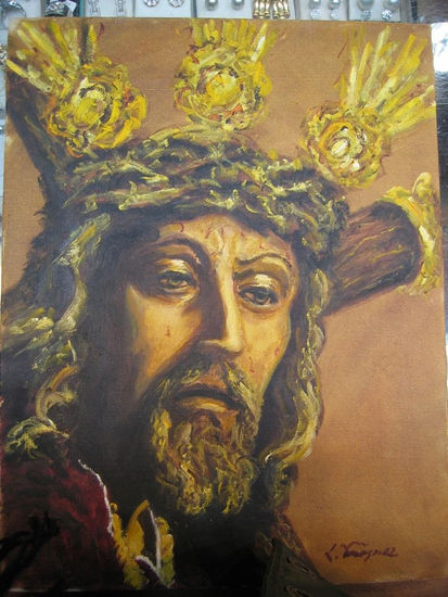 Cristo de las 3 caidas Oil Canvas Portrait