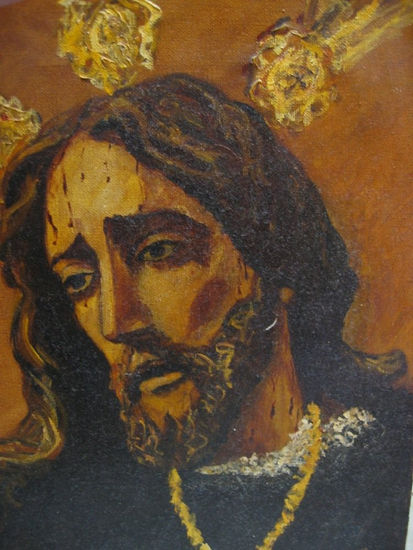 Cristo Prendimiento Oil Canvas Portrait