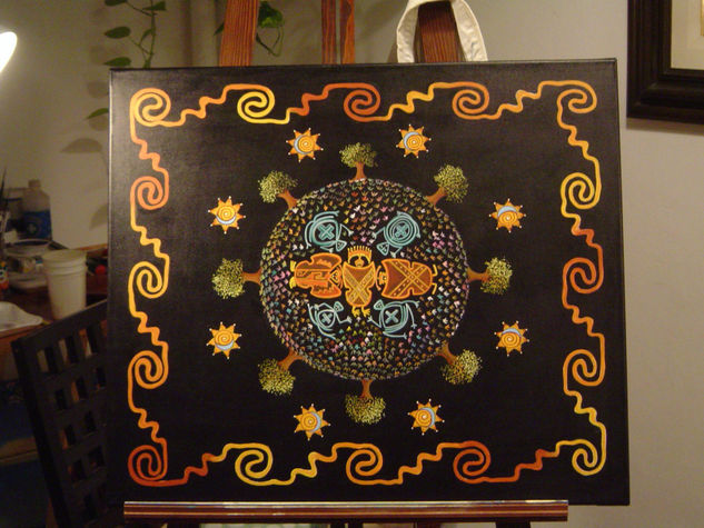 Mandala Oil Canvas Landscaping