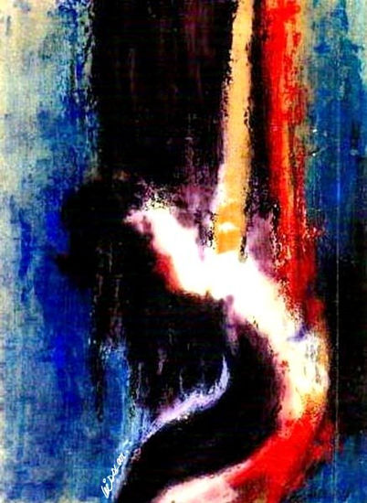 MUJER DE FUEGO Mixed media Card Nude Paintings