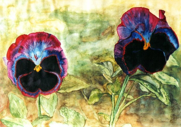 únicos Watercolour Paper Floral Painting