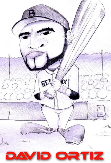 Caricatura de David Ortiz 