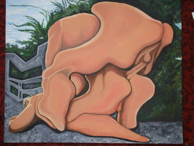 al aire libre Oil Canvas Nude Paintings