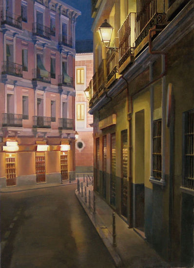 Calle de Monserrat y Museo del Conde Duque, 2005. Oil Canvas Landscaping