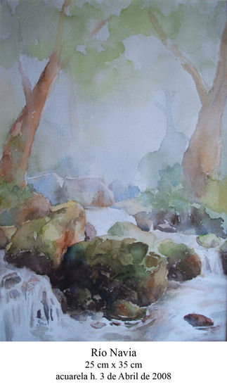 Río Navia Watercolour Paper Landscaping