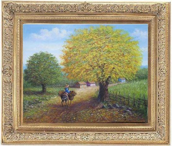 framboyan amarillo 2 Oil Canvas Landscaping