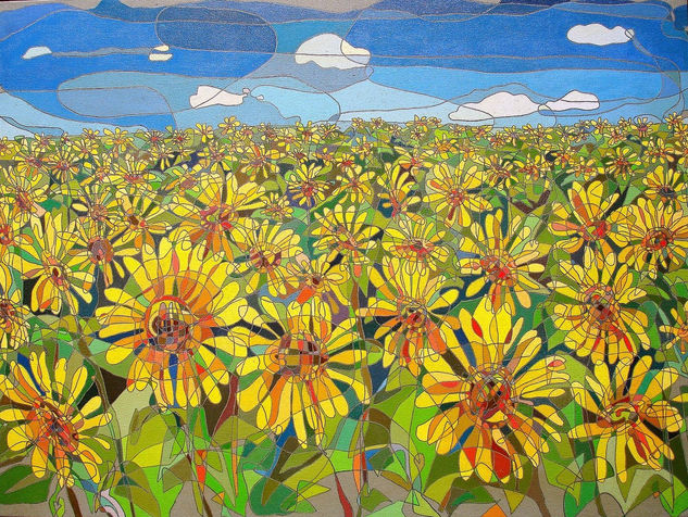 Girasoles Óleo Lienzo Paisaje