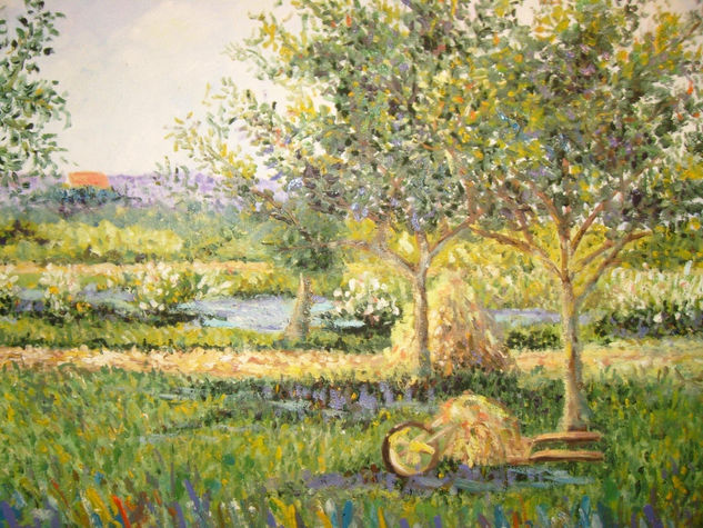 la carretilla Oil Canvas Landscaping