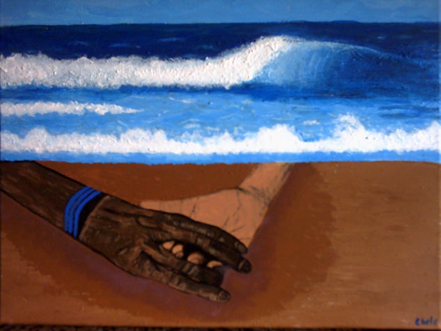 La playa Acrylic Canvas Figure Painting