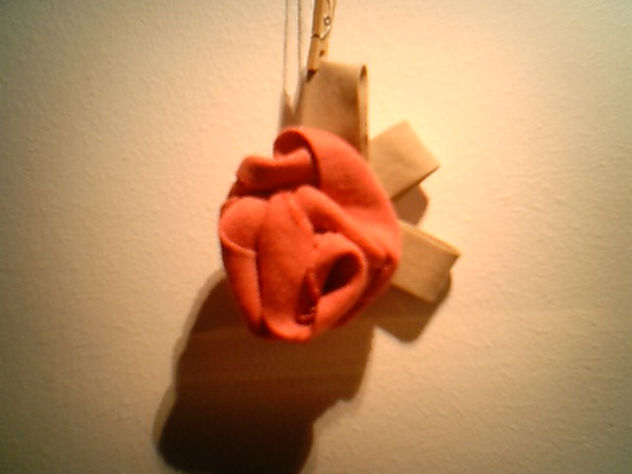 flor rosa-gris