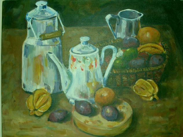 La mesa Oil Canvas Still Life Paintings