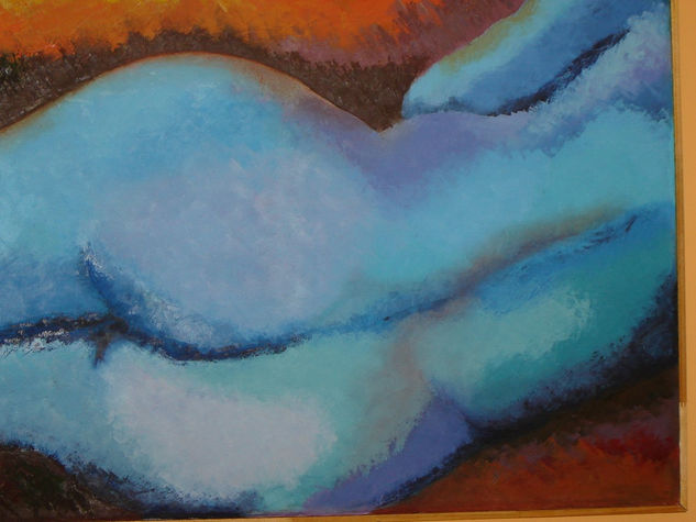 Torso azul Oil Canvas Nude Paintings