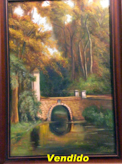 "El puente" Oil Panel Landscaping