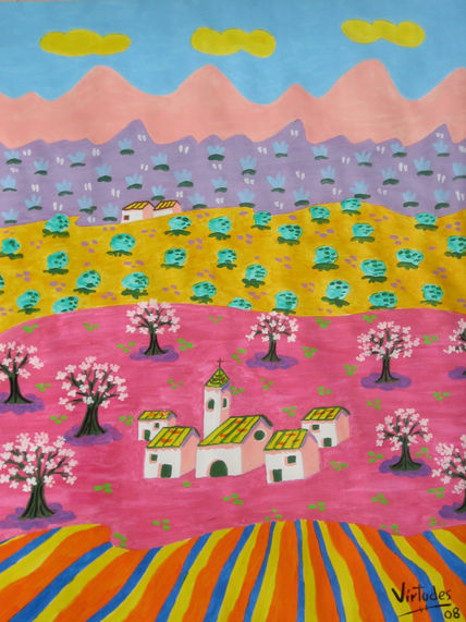 Paisaje rosado.