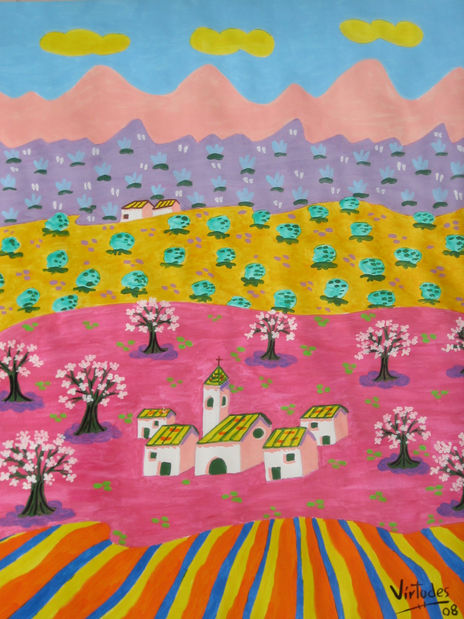 Paisaje rosado.