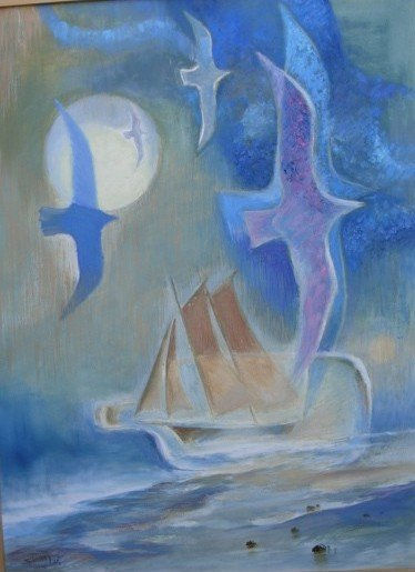 Caleuche Liberación Oil Canvas Marine Painting