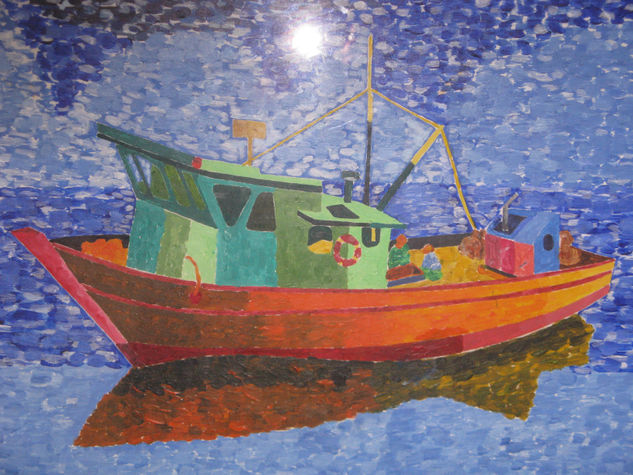 lancha a motor Acrylic Others Marine Painting