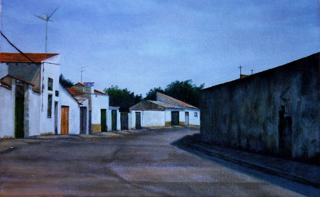 Calle de los corrales Oil Canvas Landscaping