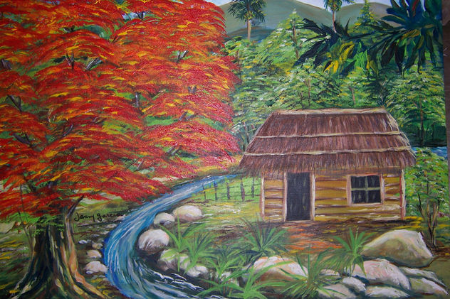 Framboyan,con casita y rio,2