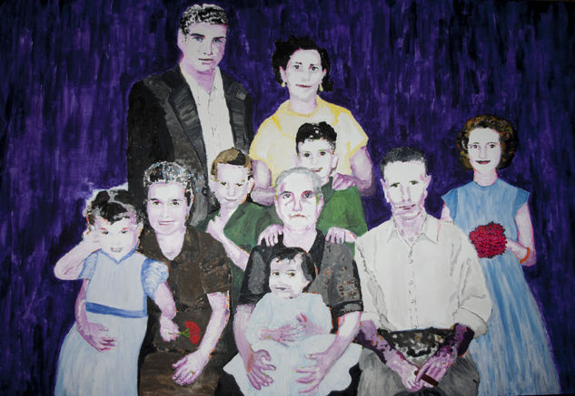 Retrato de familia Acrylic Panel Portrait