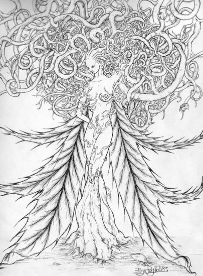 Mujer Arbol Tinta