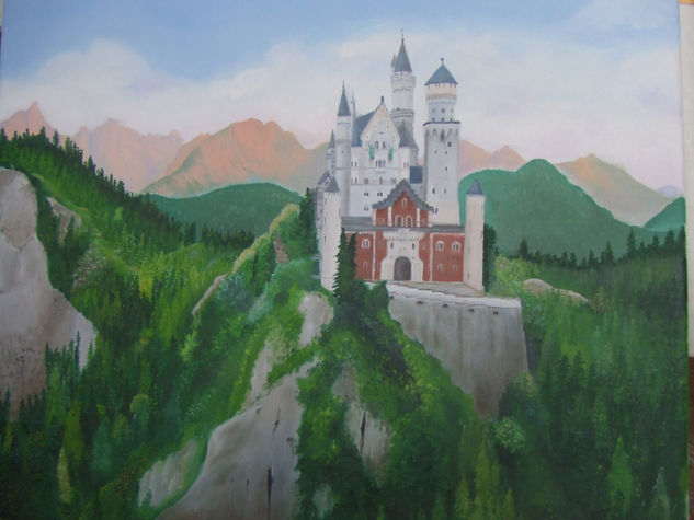 Castillo Neuschwanstein Oil Canvas Landscaping