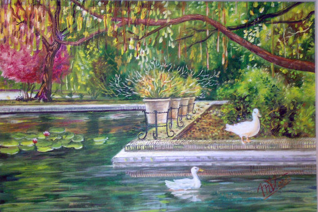 Parque de Mª Luisa, 12 Oil Canvas Landscaping