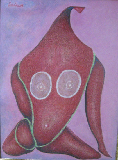 DESNUDO ROJO Pastel Papel Desnudos