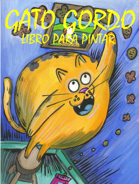 Gato Gordo Libro Para Pintar