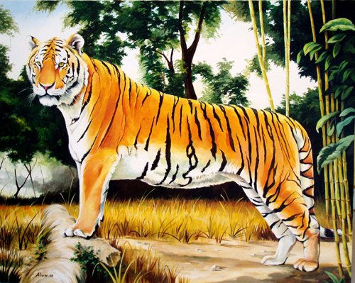 TIGRE Acrylic Canvas Animals