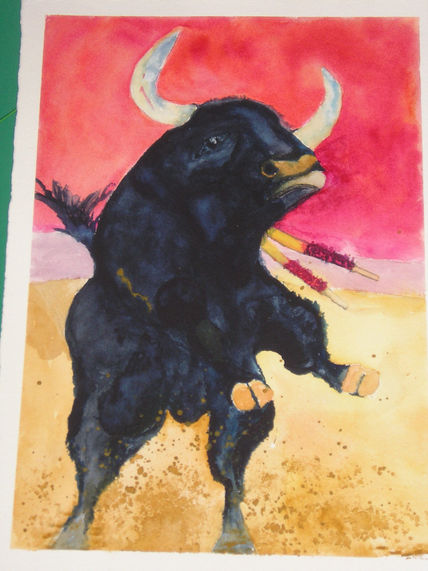 Toro en la plaza