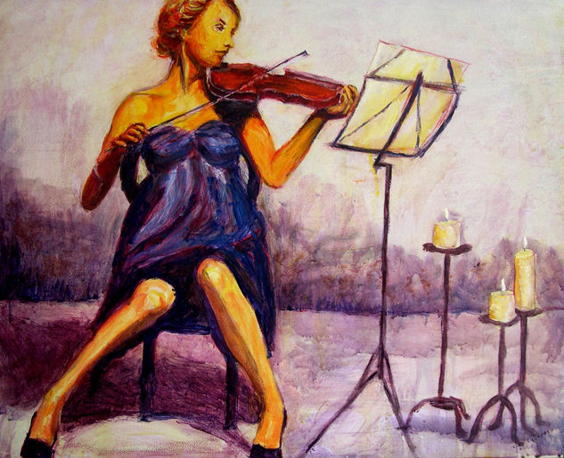 la mujer violinista 