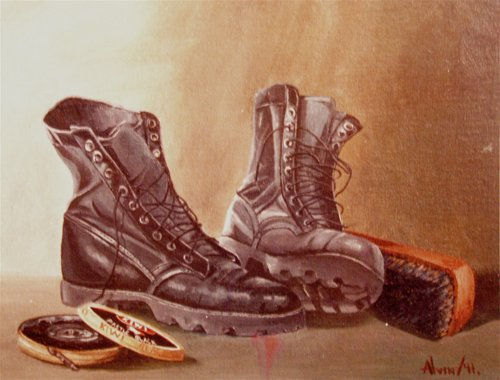 LAS BOTAS DE MI PADRE Acrylic Canvas Figure Painting